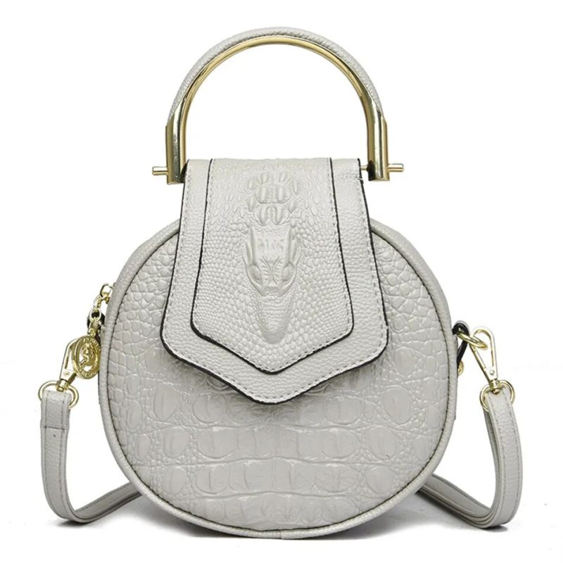 sac bandouliere rond gris