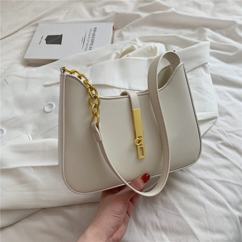 petit sac femme blanc en cuir synthétique