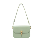 sac a main en bandouliere en cuir vert menthe
