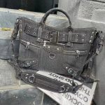 sac de cours bandoulière femme en jean gris