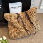 sac de plage osier grande taille beige