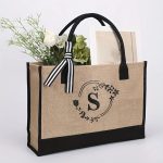 sac cabas de plage personnalisé avec lettre s