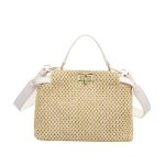 sac raphia luxe blanc
