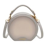 sac bandouliere rond femme gris