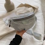 sac banane argenté femme tendance