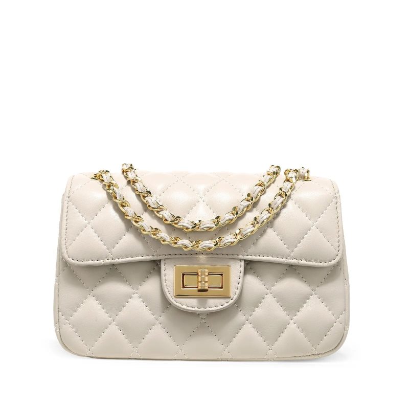 sac bandouliere matelassé beige