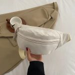 sac banane tissu femme blanc